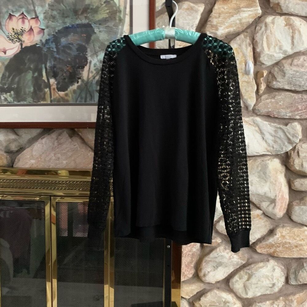 Maette by stella dot lace sleeve pullover.